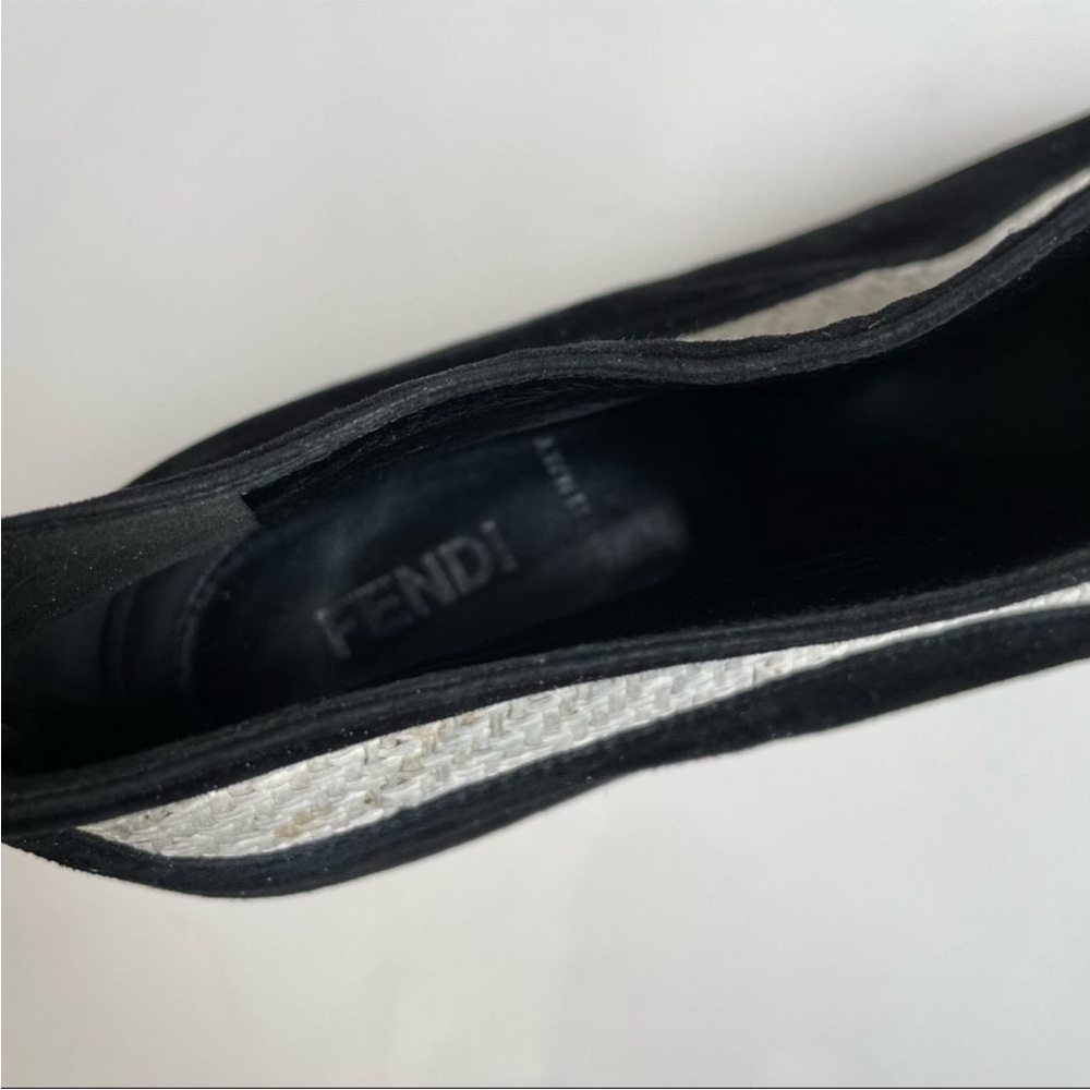 Fendi Black and Silver Wedge Heels - Picture 7 of 7